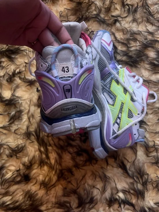 Balenciaga Multicolor Sneakers - Purple, Pink & Green Accents - Picture 4 of 5